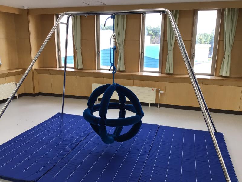 スイングサポートフレームとスペースリング